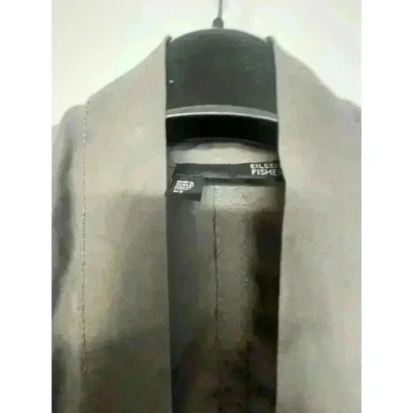 Eileen FIsher drape front viscose linen jacket Size XS - Picture 3 of 5